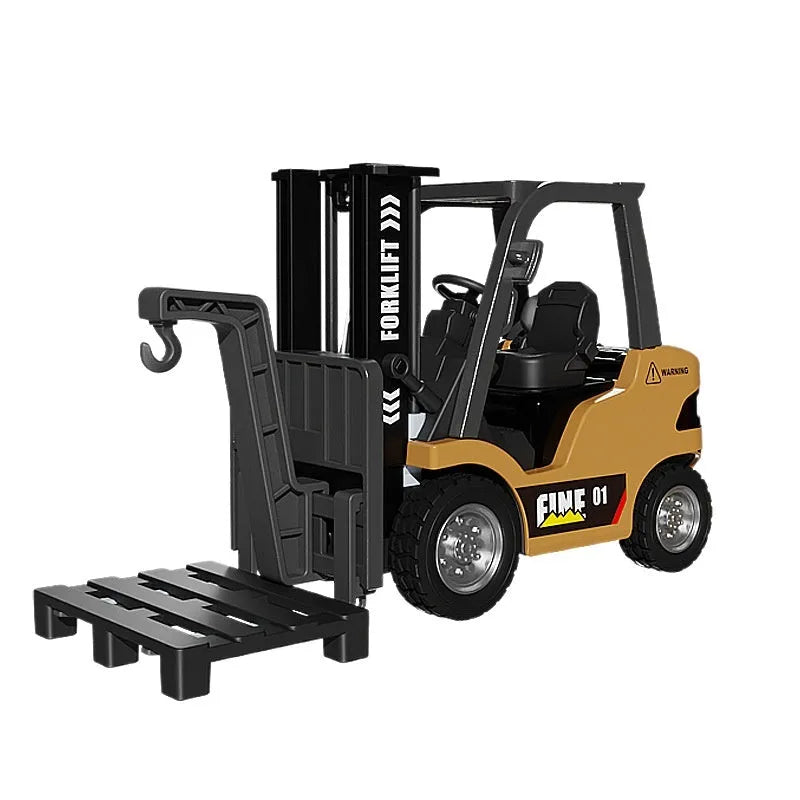 1:64 scale alloy remote control forklift truck model with Bluetooth mobile control and accessory set