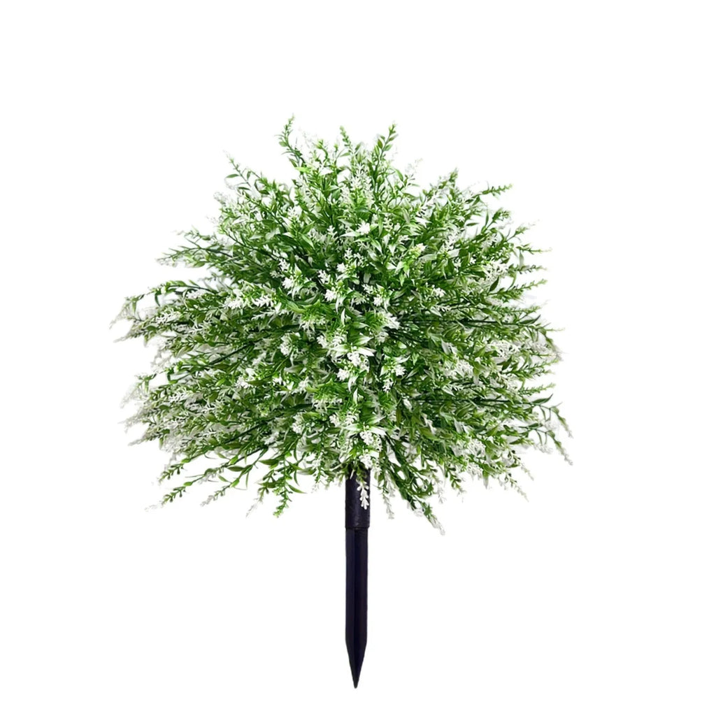 Plastic artificial white lavender floor outlet decoration plant for indoor use