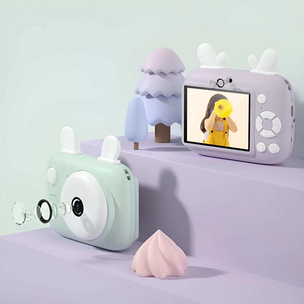 Kids digital camera in macaron design with 40MP dual cameras and 2.4-inch screen