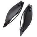 Set of two smoked ABS plastic side wings for a Harley three-wheel motorcycle windshield.