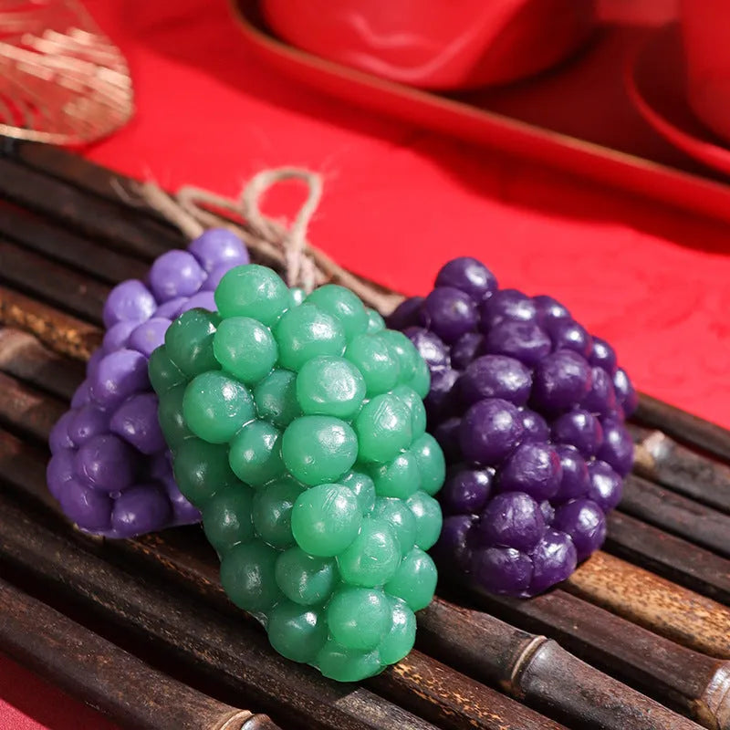 Purple and green grape cluster handmade soap bar, 80g weight
