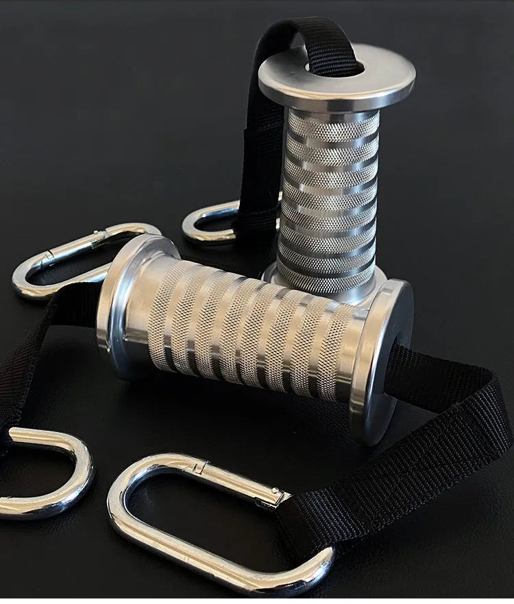 Silver aluminium alloy taper rope grip for flying bird clip cable machine exercises
