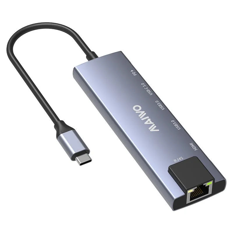 Steam Deck six-in-one docking station with aluminium shell and short Type-C cable