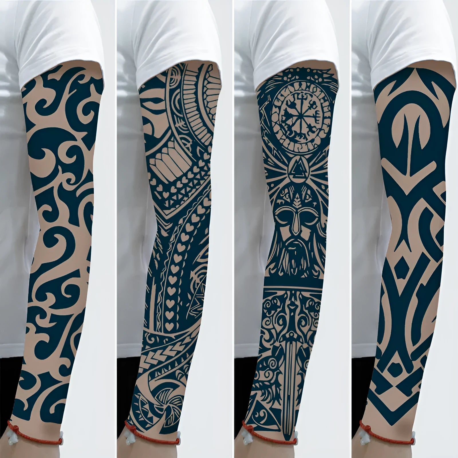 Men's and women's full arm tattoo sticker 480x170mm paper transfer decal with pattern option display