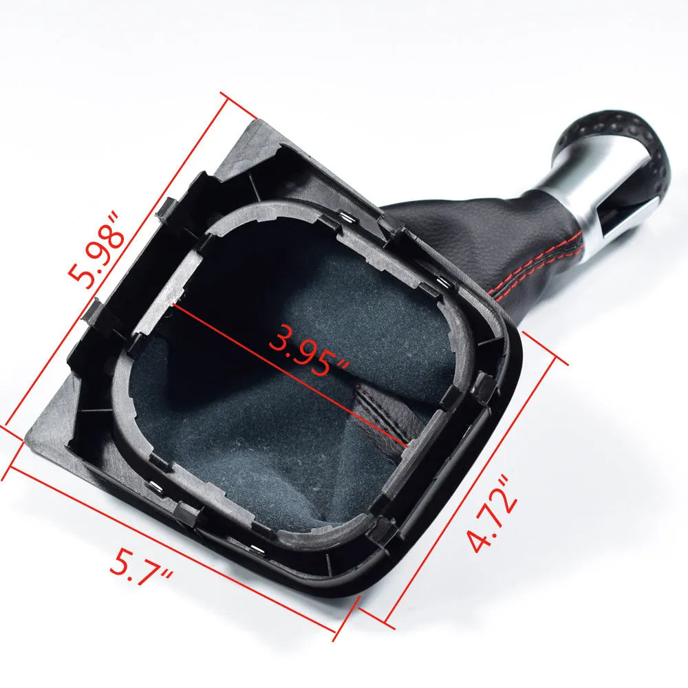 High-quality leather gear lever dust boot cover for VW Golf 5 6 7 manual models.