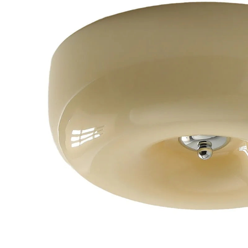 Cream American vintage style bedroom ceiling light with three-colour temperature options in 30cm and 40cm sizes
