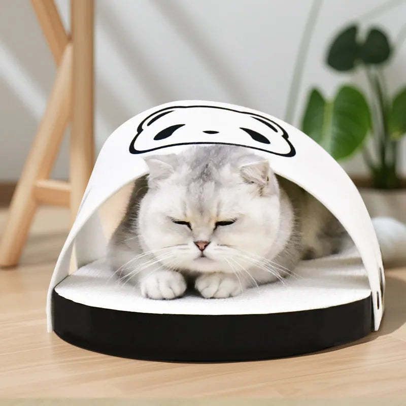 White corrugated paper cat scratch board with slipper style design