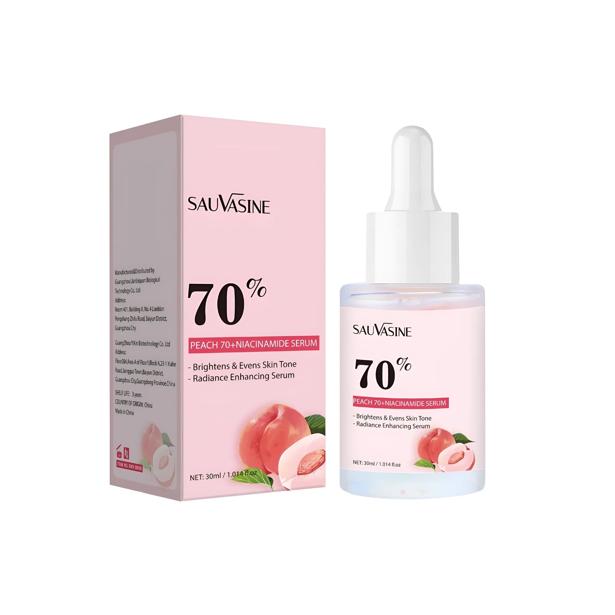 30ml Nicotinamide Care Solution serum bottle with vitamin B3 for skin hydration