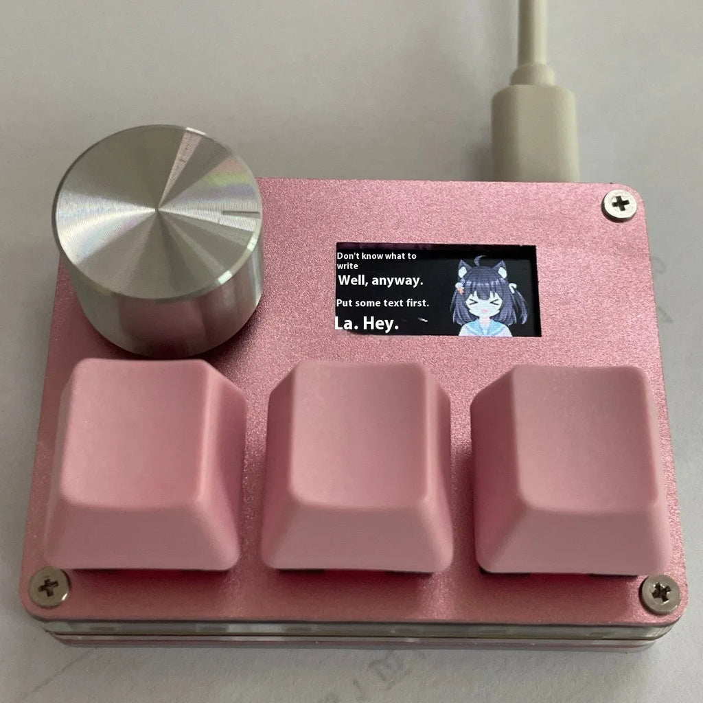 Customisable magnetic axis numeric game keyboard with colour screen and control knob