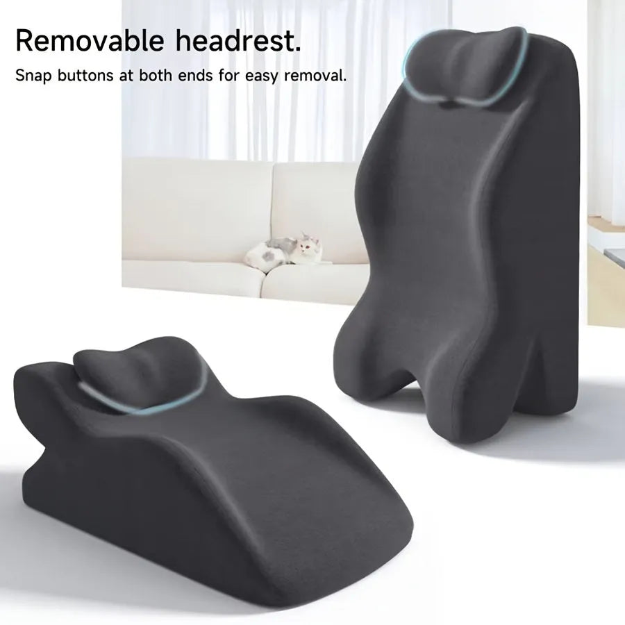 A prone position pillow designed for stomach sleepers, shown in a choice of colours.