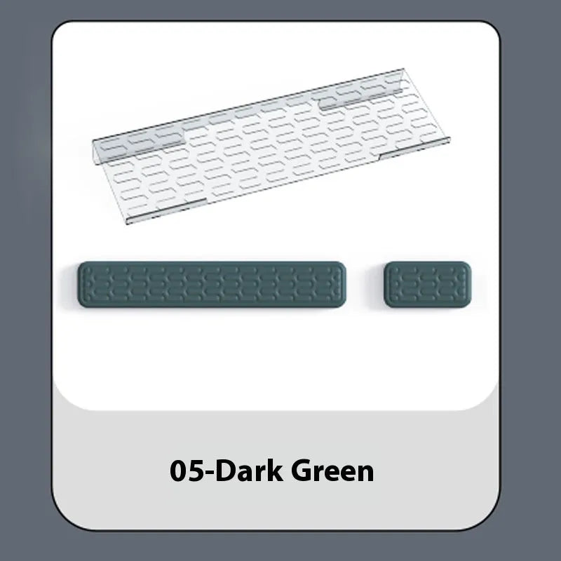 Double-sided keyboard and mouse pad with memory foam wrist support in multiple colour options