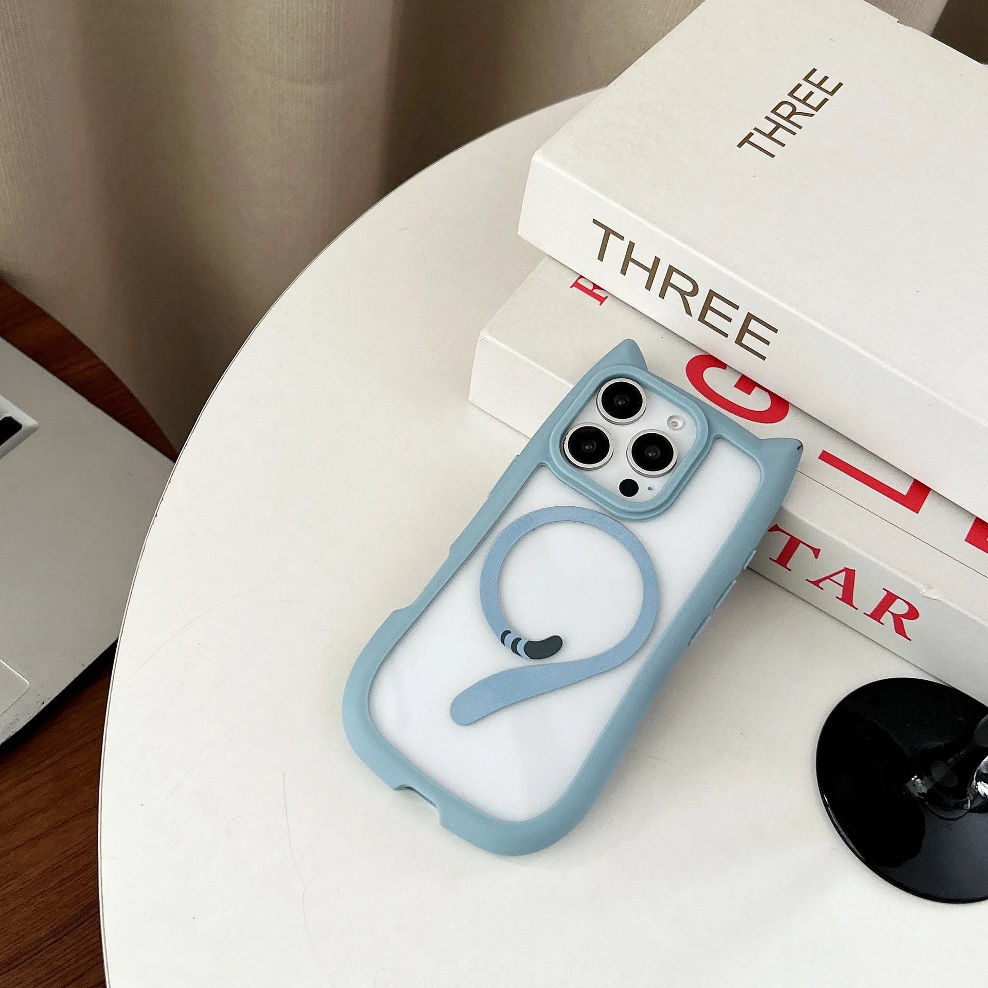 Transparent acrylic TPU phone case with magnetic suction for IPhone 17 series in black blue grey pink colour options