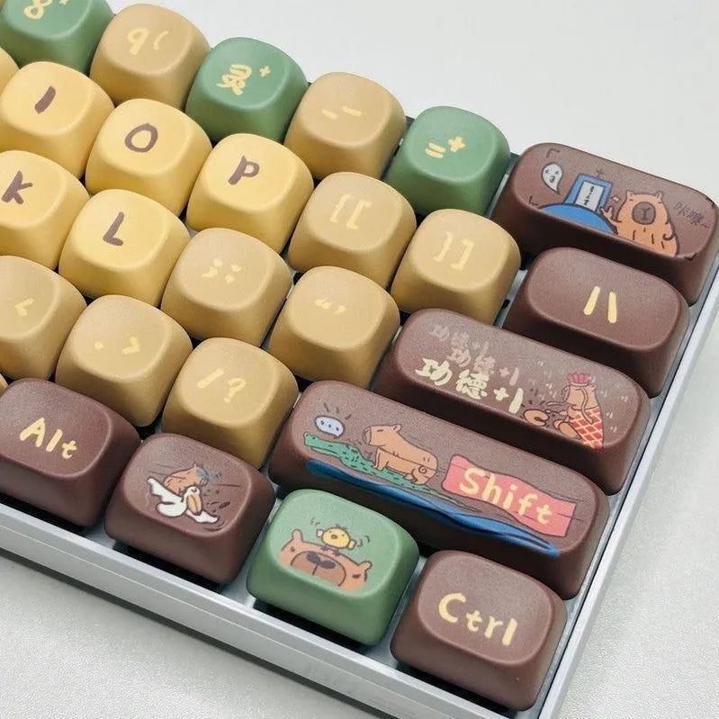 Capabala 130-piece ABS mechanical keyboard keycap set with double-shot legends, shown in packaging.