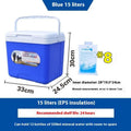 Blue aluminium foil insulated cooler box with foam insulation in various capacity options