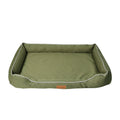 Durable Oxford fabric dog bed with removable washable cover in Army Green colour