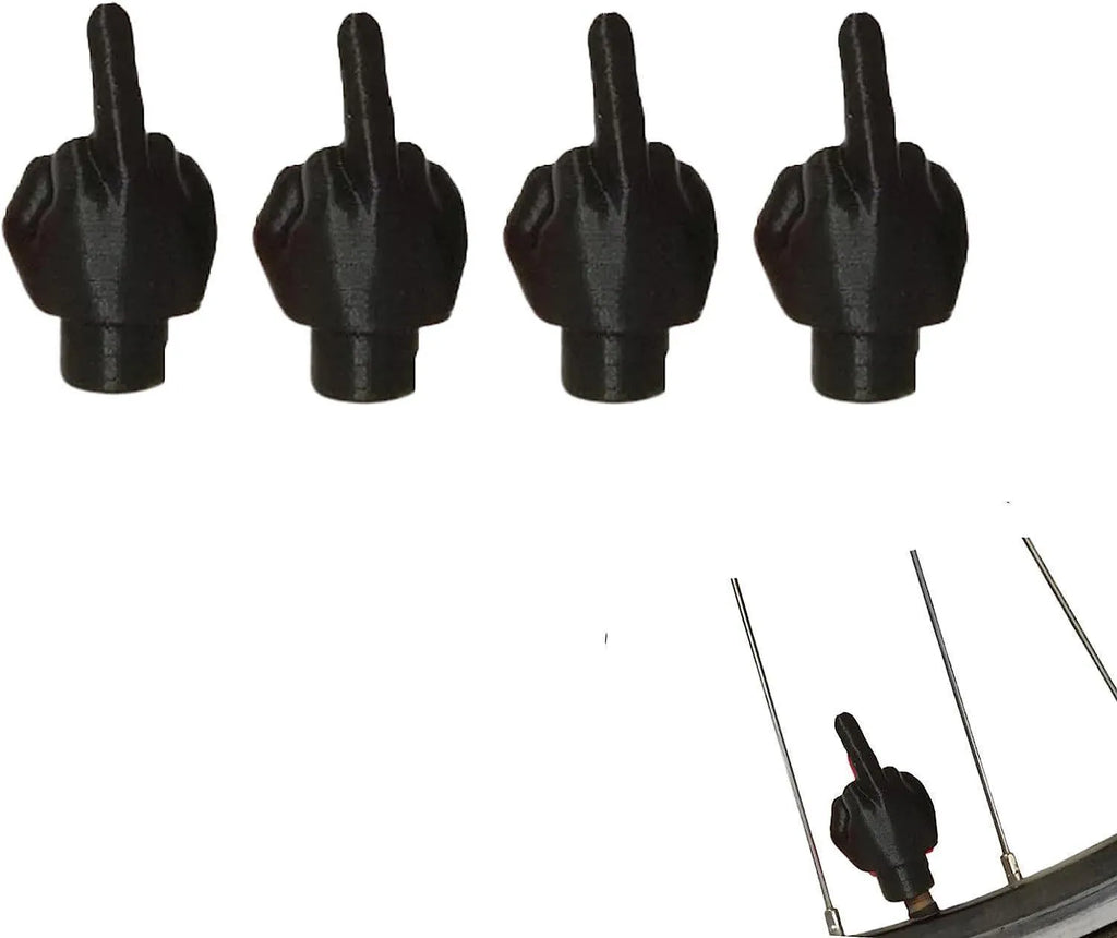 Eight latex tyre valve caps - four black and four skin colour - for car wheel valve protection
