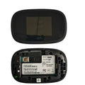Black portable 4G wireless router with compact design for mobile internet access