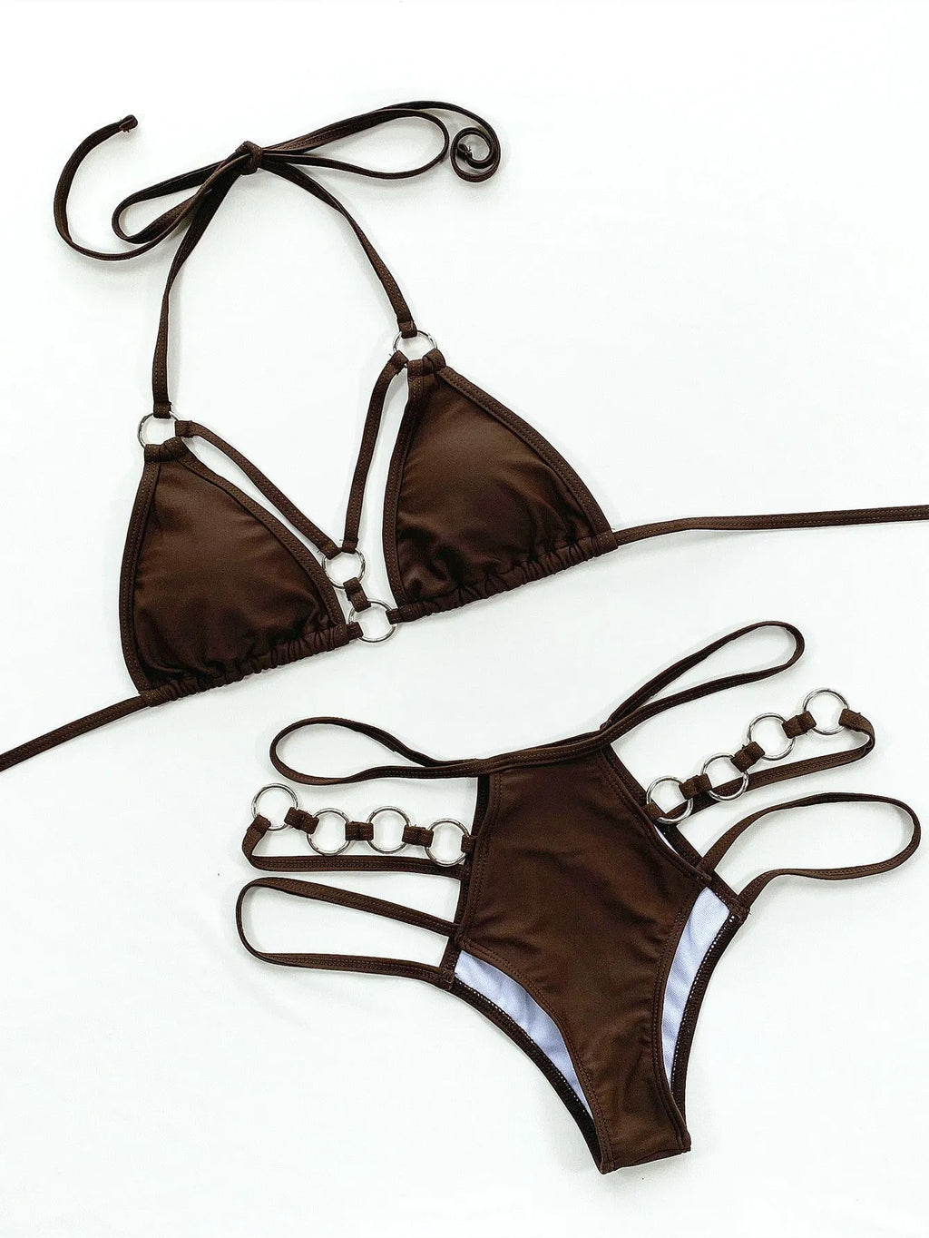 Women's separated bikini swimwear in multiple colours with nylon construction