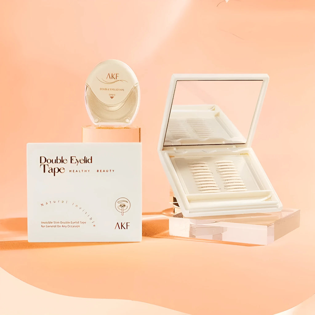 Roll of transparent double eyelid stickers with lace texture for natural eyelid crease creation