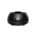 Flame humidifier aromatherapy diffuser with 7 colour night light, 130ml USB, in black