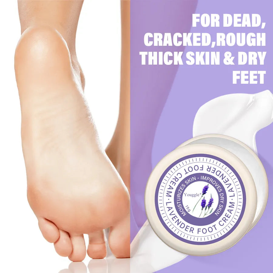 Lavender anti fungal foot repair cream 15g tube for dead skin removal and peeling foot care