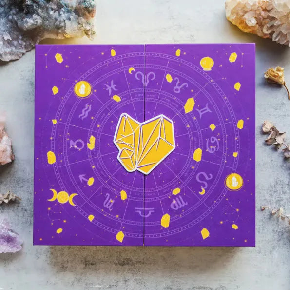 Crystal Halloween countdown gift box measuring 33.5cm wide with cardboard construction