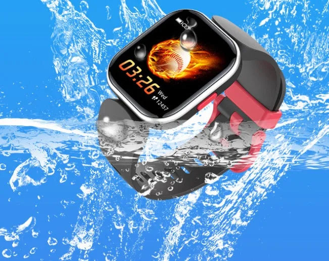 H39T blue and black smart children's watch with 1.4-inch screen and sporty TPU strap