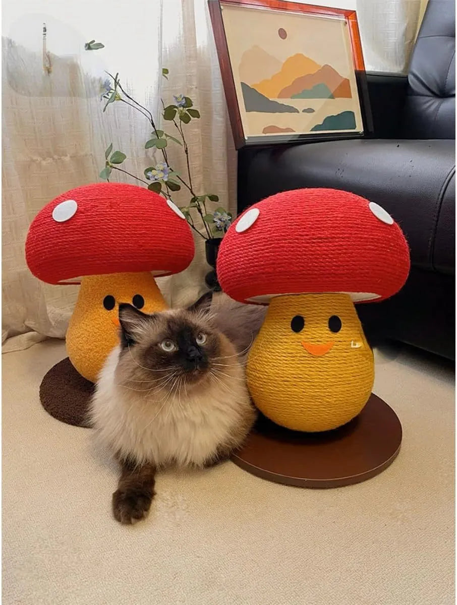 Round foldable accordion cat scratcher board made from corrugated cardboard measuring 35x30x30cm