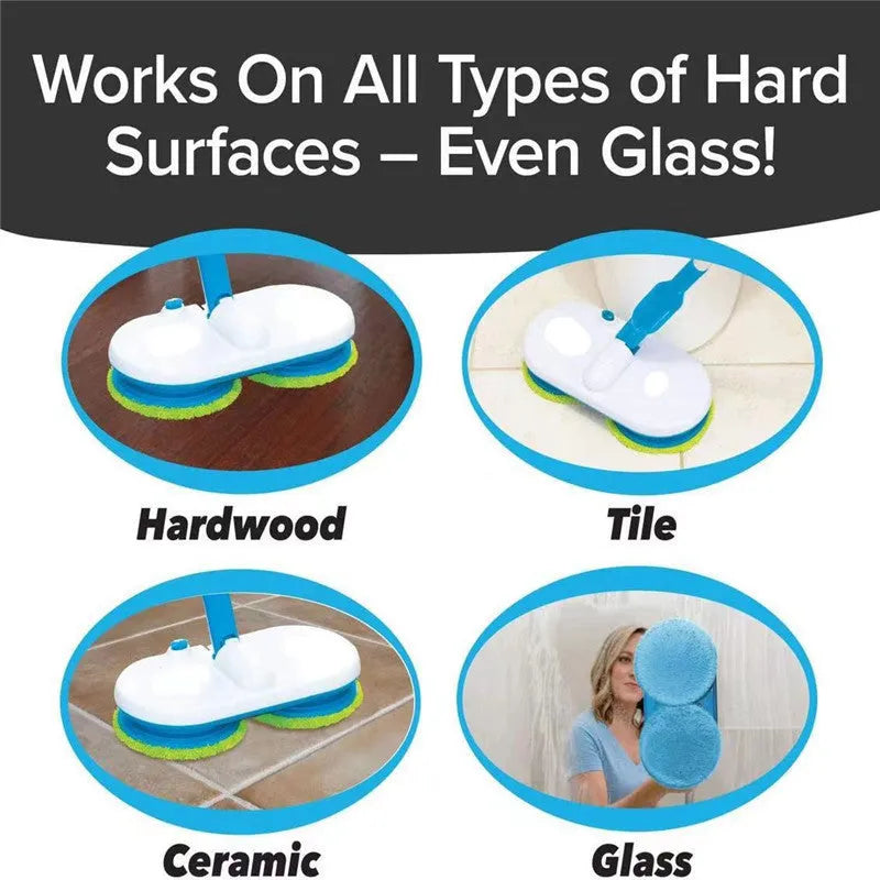 Wireless electric mop with automatic floor wiping function and handheld charging unit
