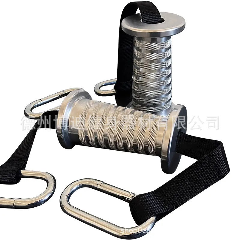 Silver aluminium alloy taper rope grip for flying bird clip cable machine exercises