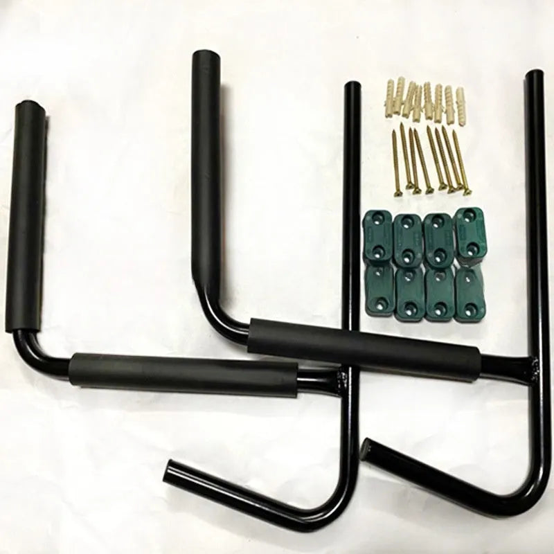 Carbon steel kayak wall hanger rack for kayak and surfboard storage