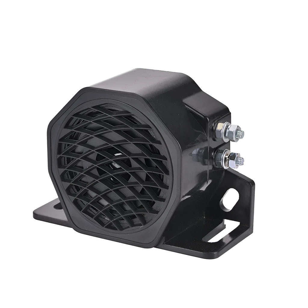 Black GQ-208A 12-80V reversing horn with 105dB output for vehicle safety