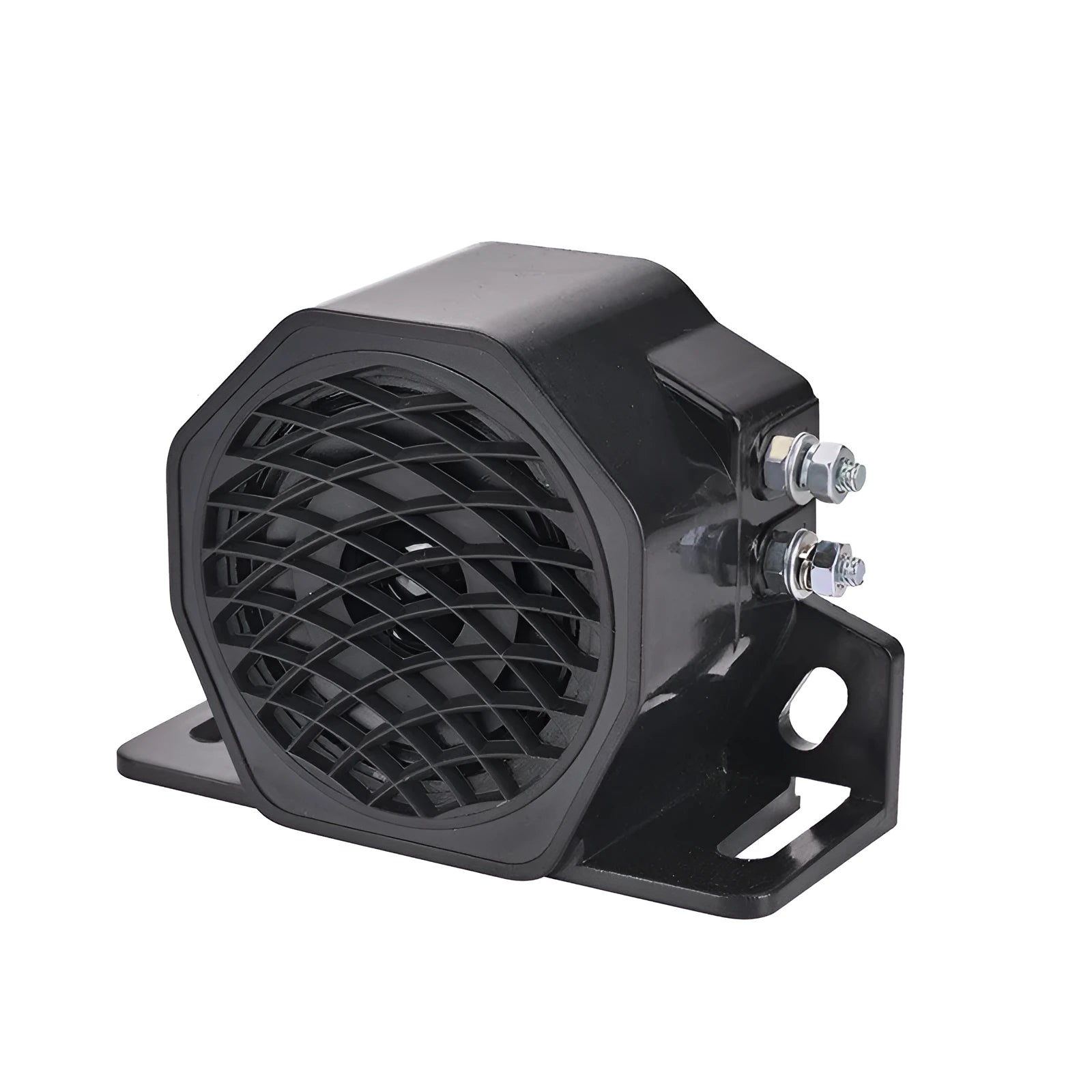Black GQ-208A 12-80V reversing horn with 105dB output for vehicle safety