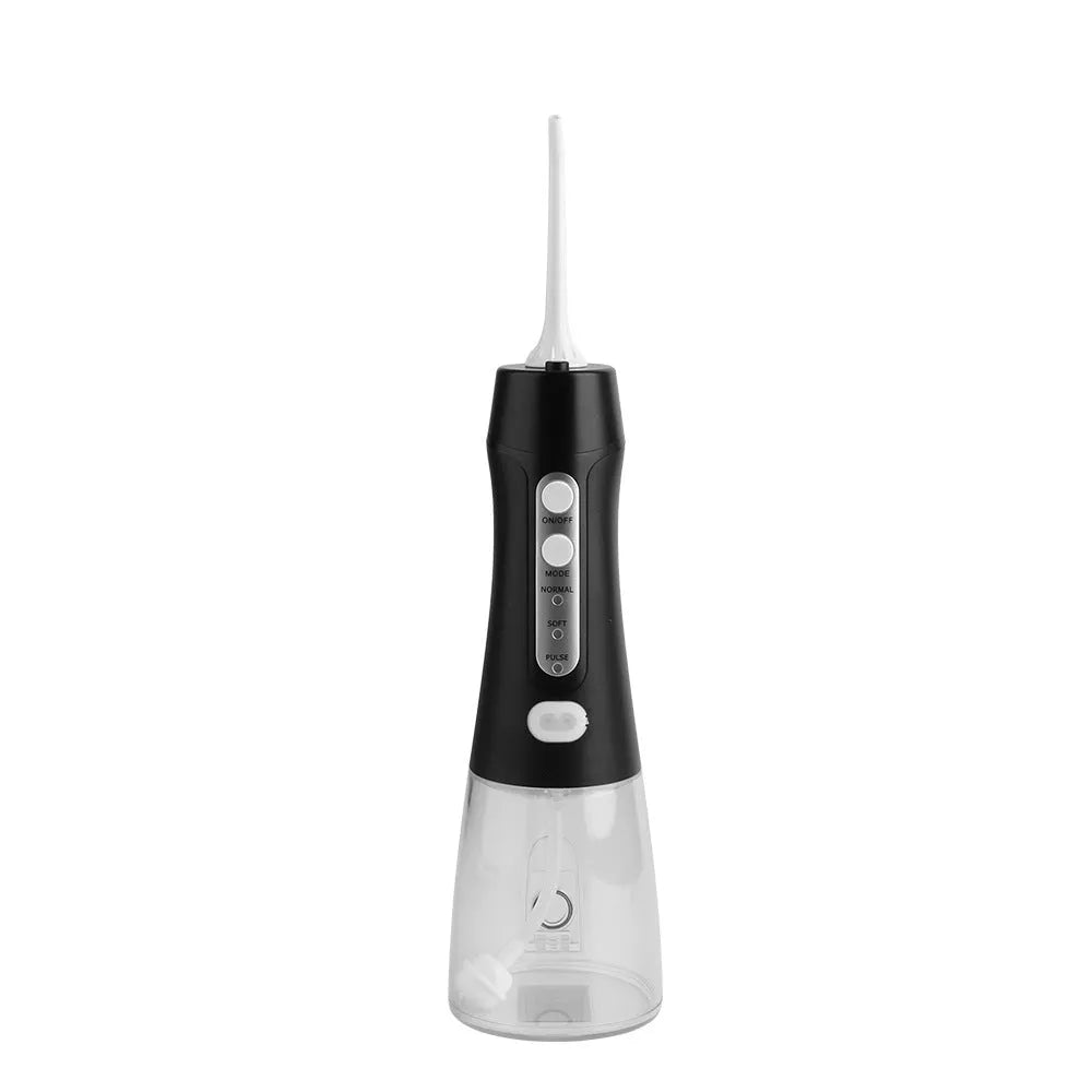 Portable electric tooth pulse water flosser with 300ml removable tank and 360° rotating nozzle
