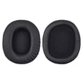 Black soft PU leather replacement headphone cushion covers for Sony 1R over-ear headphones.