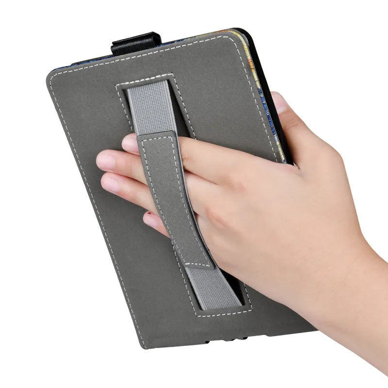 Kindle Paperwhite 6-inch protective case with bumper edges in an embossed leather-style design.