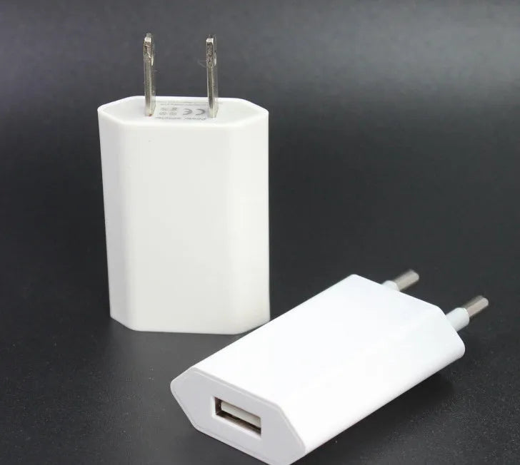 5V 2A USB travel charger for iPhone and iPad with cable length options