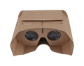 Corrugated paper 3D virtual reality glasses for smartphones on a table