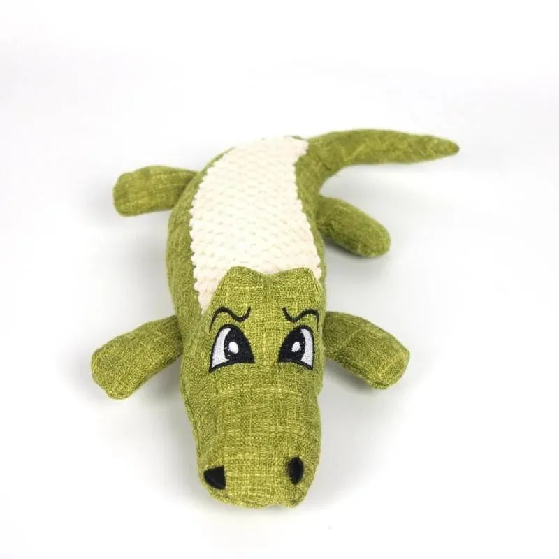 Corn grid pattern pet plush toy in blue, green, and red colours for cat and dog chewing with biting sound