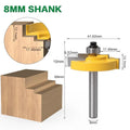 Door and window step knife woodworking cutter with 8mm shank and carbide blade