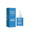 Copper peptide hair oil in 38.5mm square 95mm tall bottle with 30ml capacity