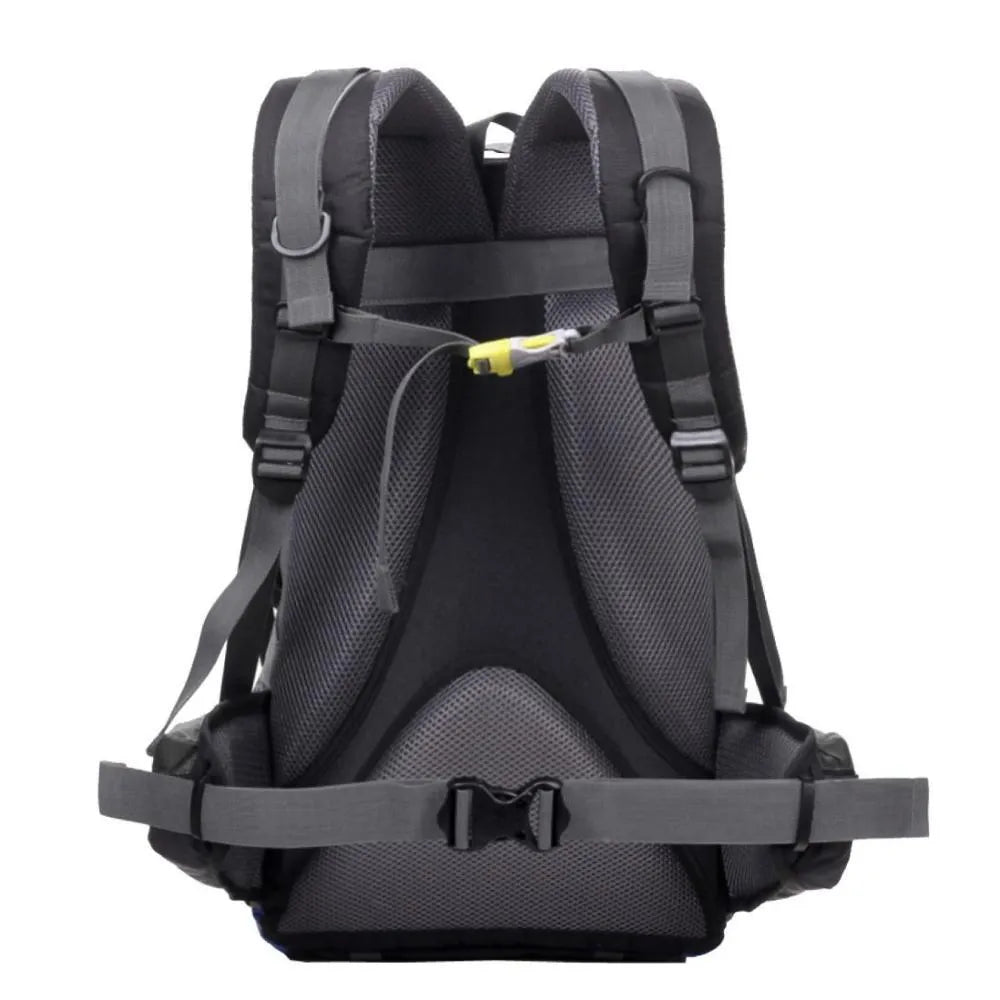 Green polyester outdoor backpack with 20-35 litre capacity for running and hiking