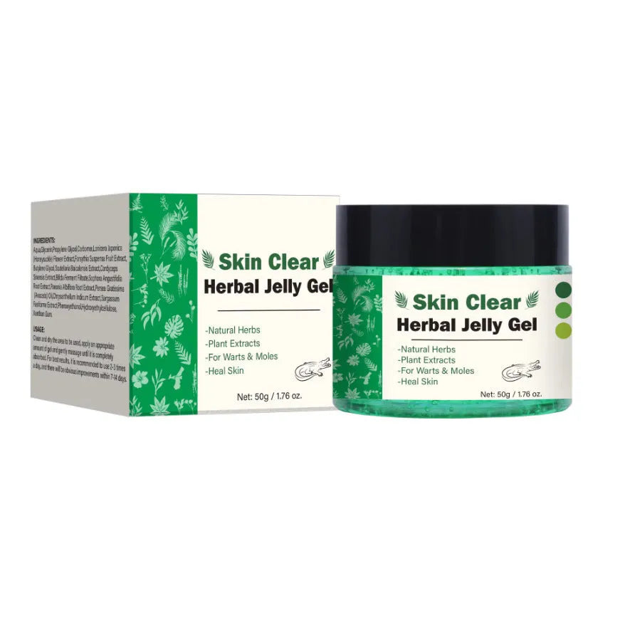 50g tube of clear herbal gel with FP-B012-50g product code for skincare