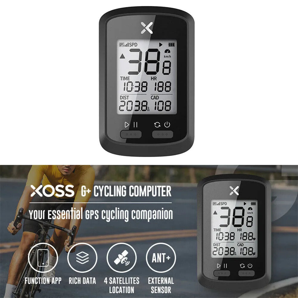 Black plastic waterproof bicycle riding stopwatch for cycling timing and training
