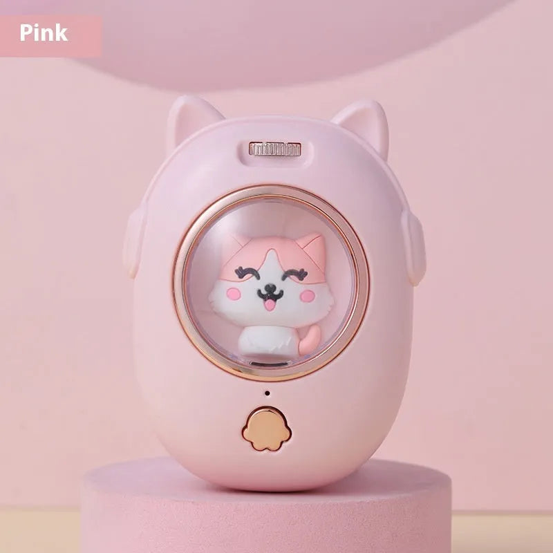 Pink and yellow ABS plastic pet comb with integrated laser pointer for cats and dogs.