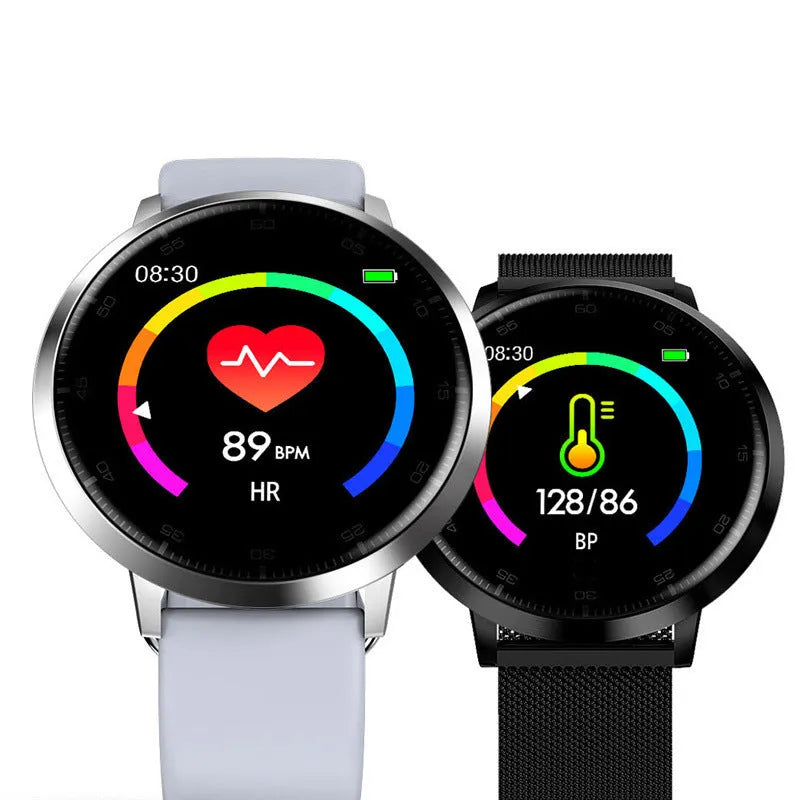 Ultra-thin waterproof smart health bracelet with 1.3-inch screen and silicone wrist strap