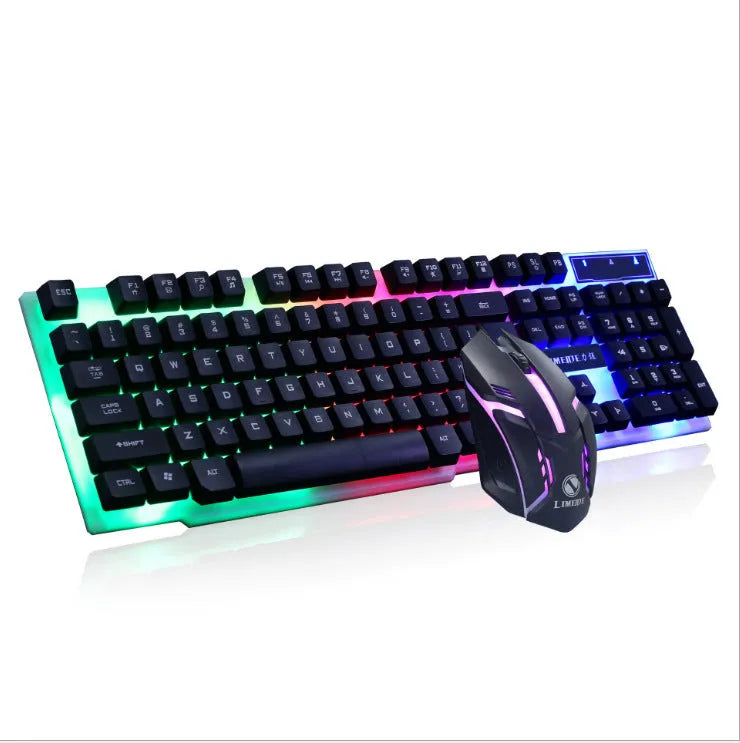 Limei Gtx300 mechanical gaming keyboard and mouse set with backlight and USB interface