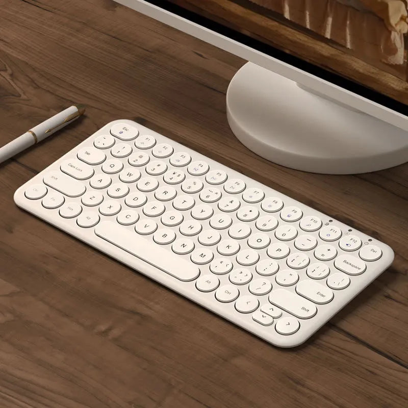 Wireless keyboard and mouse set with ultra-thin mute keys and optical mouse