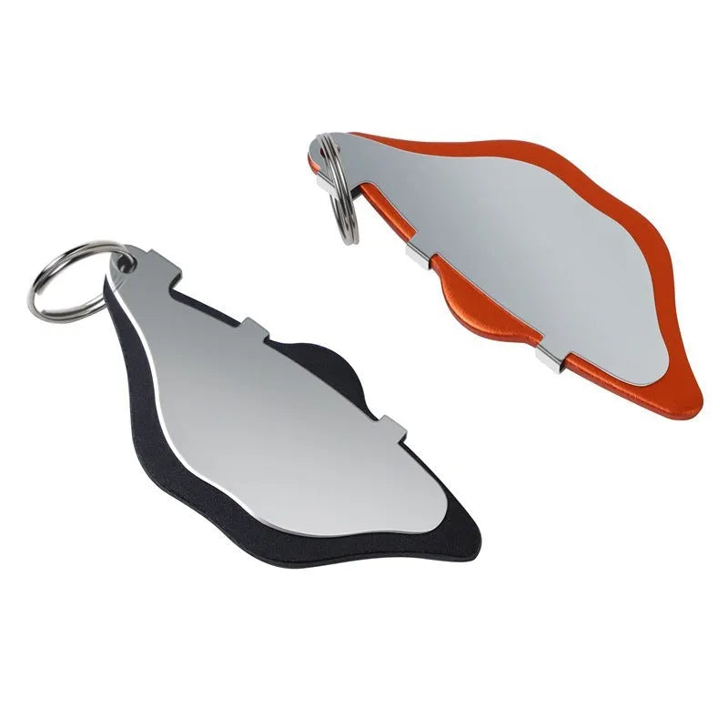 Mountain bike disc brake pads in black and orange colours with metal construction