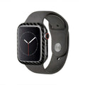 Ultra-thin black leather protective case for a 44mm Apple Watch 4.